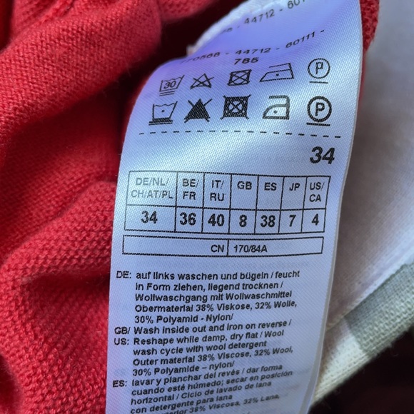 Gerry Weber Viscose-Blend Red/Orange Hoodie 34 - Picture 6 of 10